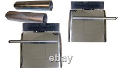 Stainless Steel Semi Truck Quarter Fender Kit With Bracket Set, 24 X 24