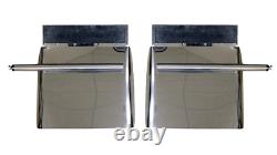 Stainless Steel Semi Truck Quarter Fender Kit With Bracket Set, 24 X 24