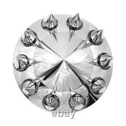 Stainless Steel Semi Truck Wheel Hub Cap Kit Complete Front and Rear Cover Set