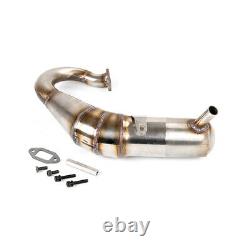 Stainless Steel Silenced Exhaust Pipe for 1/5 Rovan Lt Km X2 Losi 5ive-t Truck