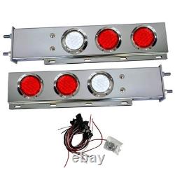 Stainless Steel Spring Mud Flap Bar LED Tail Light Waterproof for Truck Trailer