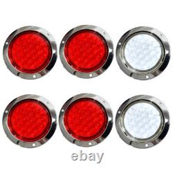 Stainless Steel Spring Mud Flap Bar LED Tail Light Waterproof for Truck Trailer