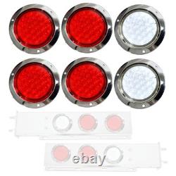 Stainless Steel Spring Mud Flap Bar LED Tail Light Waterproof for Truck Trailer