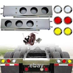 Stainless Steel Spring Mud Flap Hanger Bar LED Light 2.5 Bolt for Semi Truck
