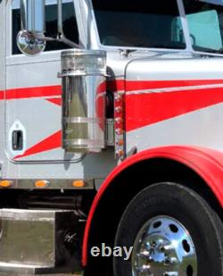 Stainless Steel Truck 15 Air Cleaner vortox style strap mount Peterbilt 379 389