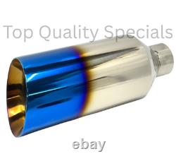Stainless Steel Truck / Diesel / SUV Exhaust Tip 3 Inlet 5 Outlet 12 Long