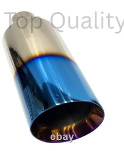 Stainless Steel Truck / Diesel / SUV Exhaust Tip 3 Inlet 5 Outlet 12 Long