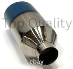 Stainless Steel Truck / Diesel / SUV Exhaust Tip 3 Inlet 5 Outlet 12 Long