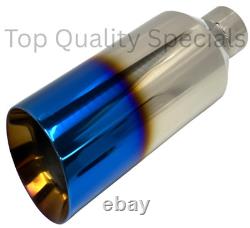 Stainless Steel Truck / Diesel / SUV Exhaust Tip 3 Inlet 5 Outlet 12 Long