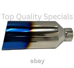 Stainless Steel Truck / Diesel / SUV Exhaust Tip 3 Inlet 5 Outlet 12 Long