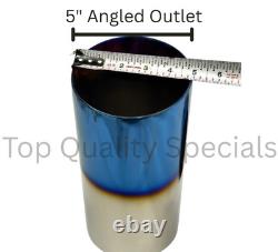 Stainless Steel Truck / Diesel / SUV Exhaust Tip 3 Inlet 5 Outlet 12 Long