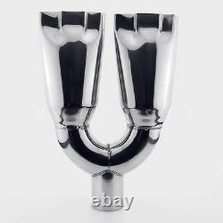 Stainless Steel Truck Exhaust Tip Dual Bowtie Out for CHEVY SILVERADO 1 2 3500
