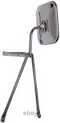 Stainless Steel Truck Mirror Blind Spot Eliminator with Swing-Away Design