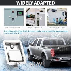 Stainless Steel Truck Tool Box Lock Replacement Kit with Keys, 4PC Paddle Latch