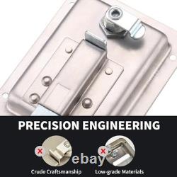 Stainless Steel Truck Tool Box Lock Replacement Kit with Keys, 4PC Paddle Latch