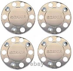 Stainless Steel Wheel Trims Covers 22.5 For Scania Truck And Bus 4 Pieces