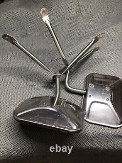 Stainless Truck Mirrors Door Towing Chevrolet Ford Dodge Chevy 3 Leg