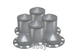 Stainless steel Chrome Point Hub Cover Semi Truck Wheel Axle Cover 33mm Complete