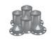 Stainless Steel Chrome Point Hub Cover Semi Truck Wheel Axle Cover 33mm Complete
