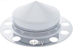 Stainless steel Chrome Point Hub Cover Semi Truck Wheel Axle Cover 33mm Complete