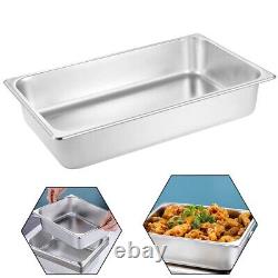 Stainless steel rectangular commercial food box fast food truck buffet dish box