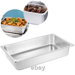 Stainless steel rectangular commercial food box fast food truck buffet dish box