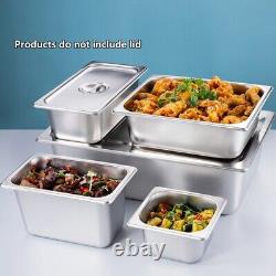 Stainless steel rectangular commercial food box fast food truck buffet dish box