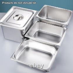 Stainless steel rectangular commercial food box fast food truck buffet dish box