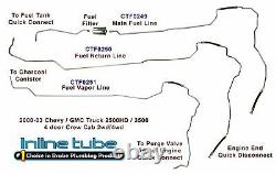 Steel Fuel Return Vapor Line 00-03 Chevy Truck 2500HD/3500 CREW 4 CAB STAINLESS