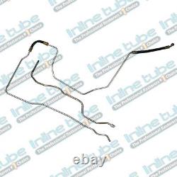 Steel Main 3/8 Fuel Gas Line 2Pc 99-03 Chevy / Gmc Truck Standard Cab Stainless