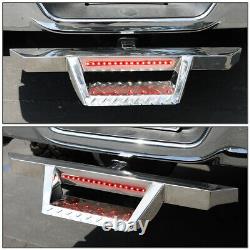 TRAILER TOW HITCH STEP BAR+PIN&CLIP WithLED BRAKE LIGHT FIT TRUCK/SUV 2RECEIVER