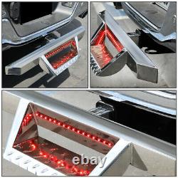 TRAILER TOW HITCH STEP BAR+PIN&CLIP WithLED BRAKE LIGHT FIT TRUCK/SUV 2RECEIVER