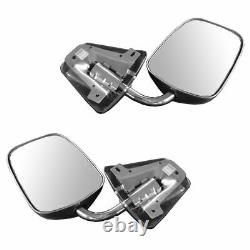 TRQ Stainless Steel Manual Side View Mirrors LH & RH Pair Set for Chevy Truck