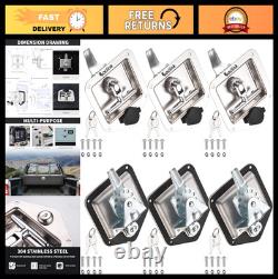 T-Handle Truck Tool Box Latch Replacement Kit 304 Stainless Steel Lock & Keys