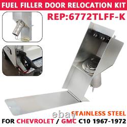 Taillight Fuel Filler For GMC Chevy Truck Hidden Gas Door Relocation Kit 1967-72