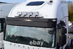 To Fit Iveco Stralis Stainless Steel Truck Roof Visor Light Lamp Bar + 5 LEDs