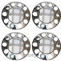 To Fit Mercedes Truck & Bus Stainless Steel 22.5 Wheel Covers 4pcs