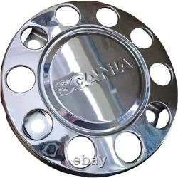 To Fit Scania Truck & Bus Stainless Steel 22.5 Wheel Covers 4pcs