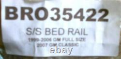 Truck Bed Side Rails Round Stainless Steel fits GM Full Size 1999-2006 Long Bed