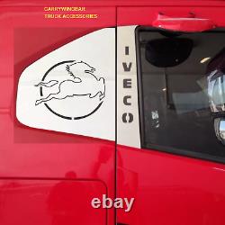 Truck Bed Window Plates And Door Pillar for Iveco S-Way, Chrome Stainless steel