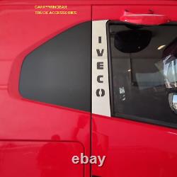 Truck Bed Window Plates And Door Pillar for Iveco S-Way, Chrome Stainless steel
