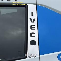 Truck Bed Window Plates And Door Pillar for Iveco S-Way, Chrome Stainless steel