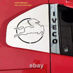 Truck Bed Window Plates And Door Pillar for Iveco S-Way, Chrome Stainless steel