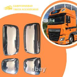 Truck DAF XF 106 Euro 6 Side Mirror Guards Cover Chrome Stainless steel