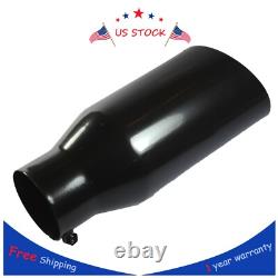 Truck Diesel Stainless Steel Exhaust Tip With Bolt 4 Inlet 6 Outlet 15 Long