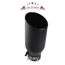 Truck Diesel Stainless Steel Exhaust Tip With Bolt 4 Inlet 6 Outlet 15 Long