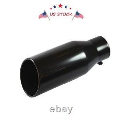 Truck Diesel Stainless Steel Exhaust Tip With Bolt 4 Inlet 6 Outlet 15 Long