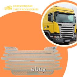 Truck Front Grill for Scania G400 Striped Chrome Stainless steel