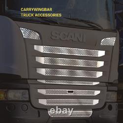 Truck Front Grill for Scania G400 Striped Chrome Stainless steel