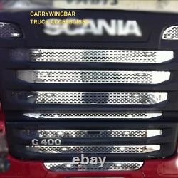 Truck Front Grill for Scania G400 Striped Chrome Stainless steel